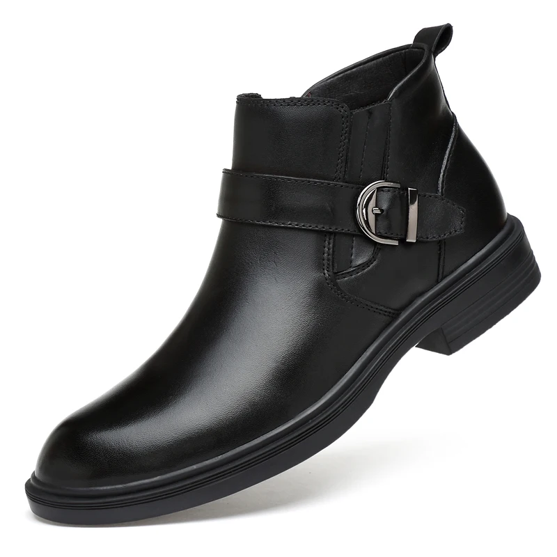 

Boots men's high-top leather formal business leather shoes men's British soft-soled Chelsea boots high-grade men's shoes