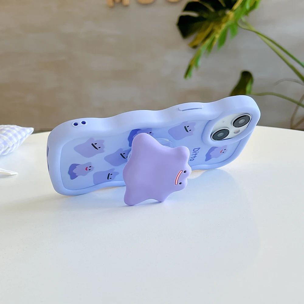 Cute Ghost Cartoon Grip Tok Holder Soft Wave Candy Phone
