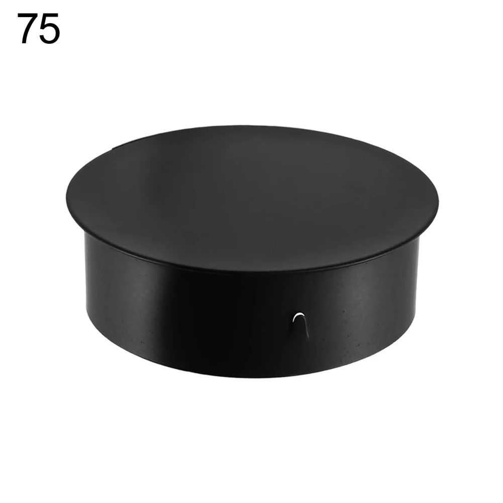 Chimney Hole Cover Stove Pipe Cover 50-200MM Chimney Stainless Steel Black Stove Pipe Heating Parts