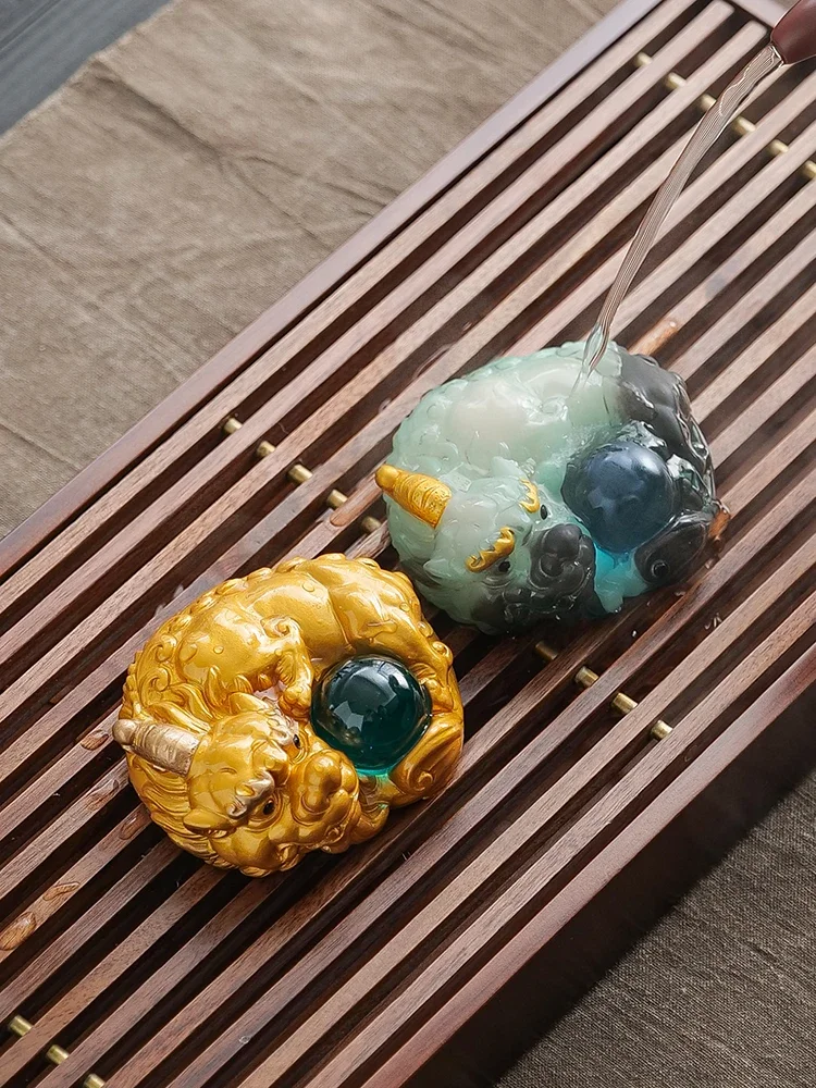 Color-changing Tea Pet Pixiu Resin Decoration Tea Table Accessory