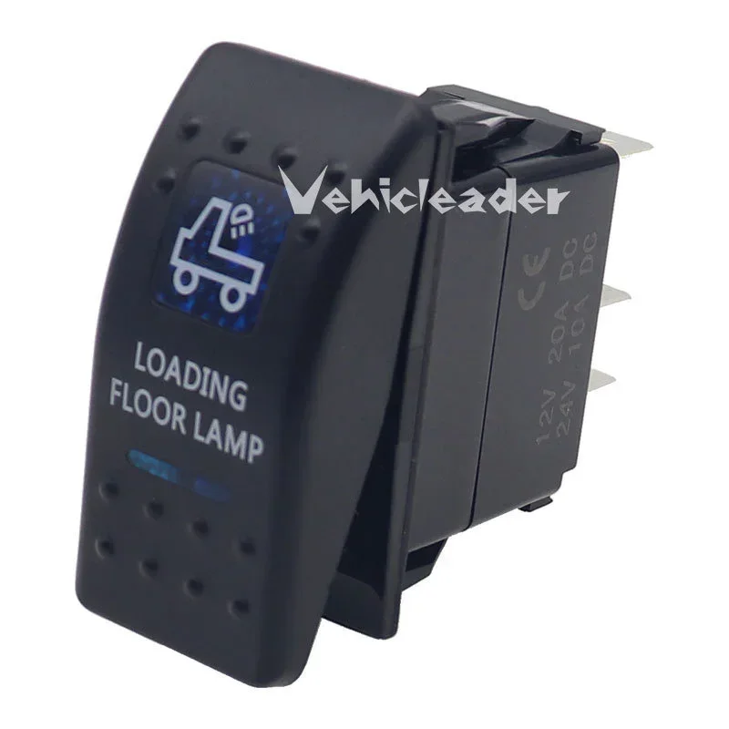 Waterproof Dual Blue LED Rocker Switch for Vehicle and Marine Use