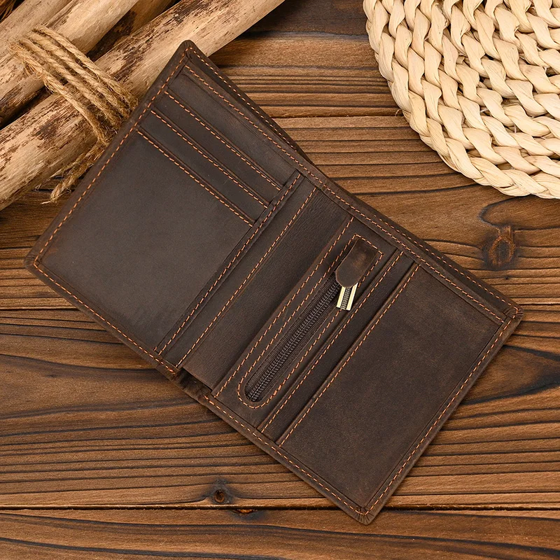 

Leather Short Wallet Men Wallet Fashion Luxury Brand Male Bussiness Purse Coins Design Vintage Wallet Dropshipping Free Shipping