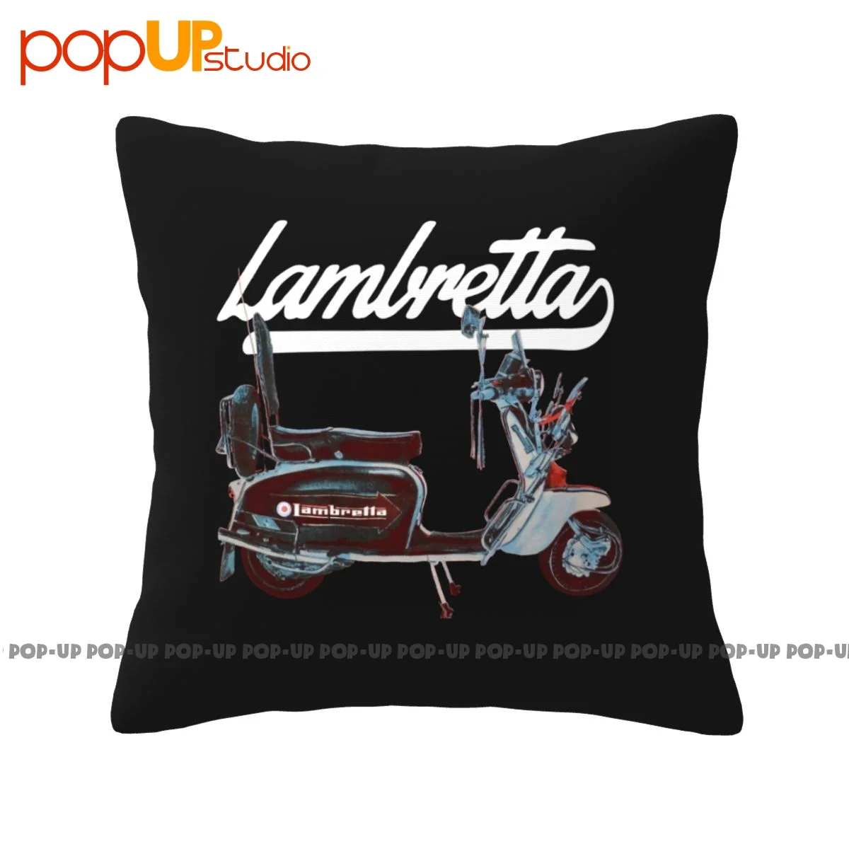 Inverno Lambretta Milano Italia Scooter Federa Fodera Per Cuscino Lavabile Pelle Morbida Antibatterico