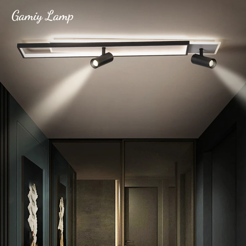 

2023 New Ceiling Light Spotlight Aisle Light Black Rectangle Modern Ceiling Light Lamp for Store Living Room Bedroom Cinema