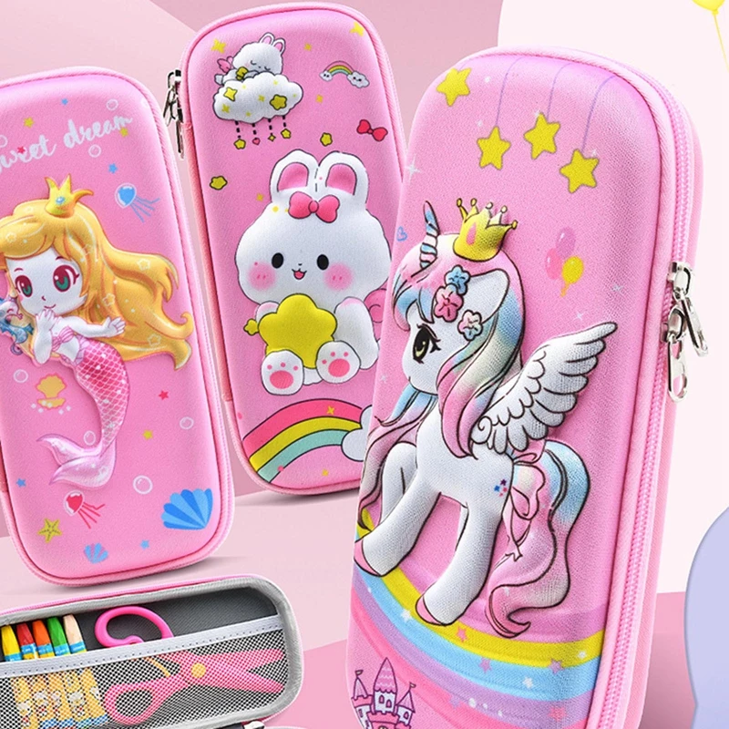 Pencil Cases Stationery Box 3D EVA Cute Cartoon For Girls School Supplies
