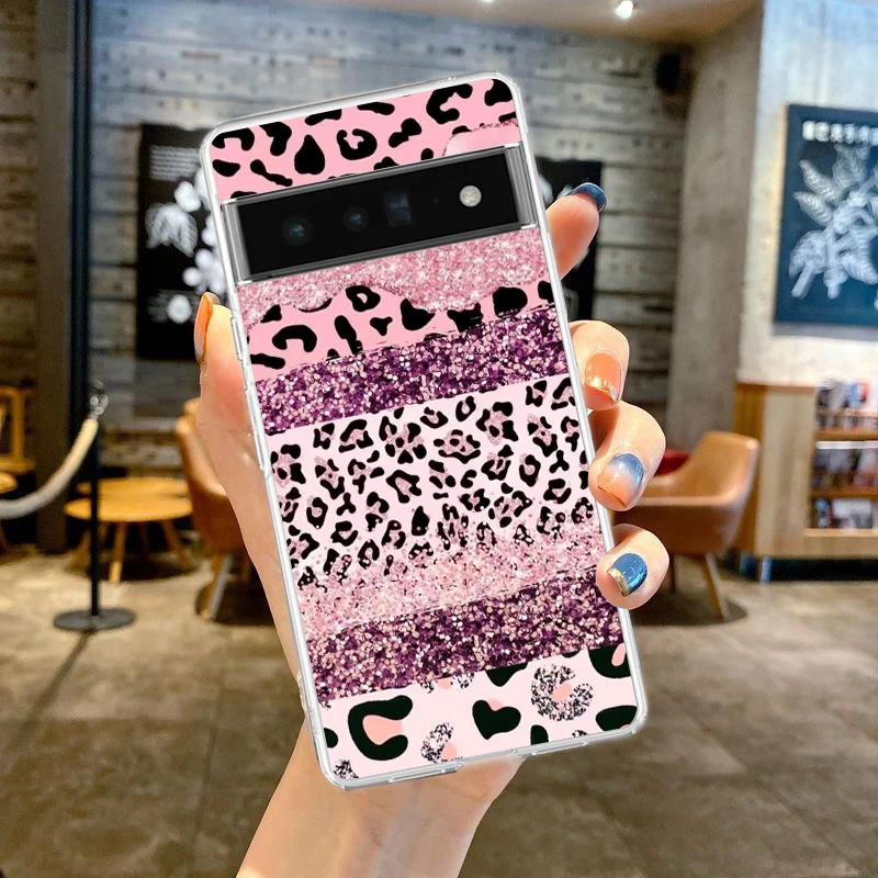 Leopard Print Soft TPU Clear Phone Case Cover