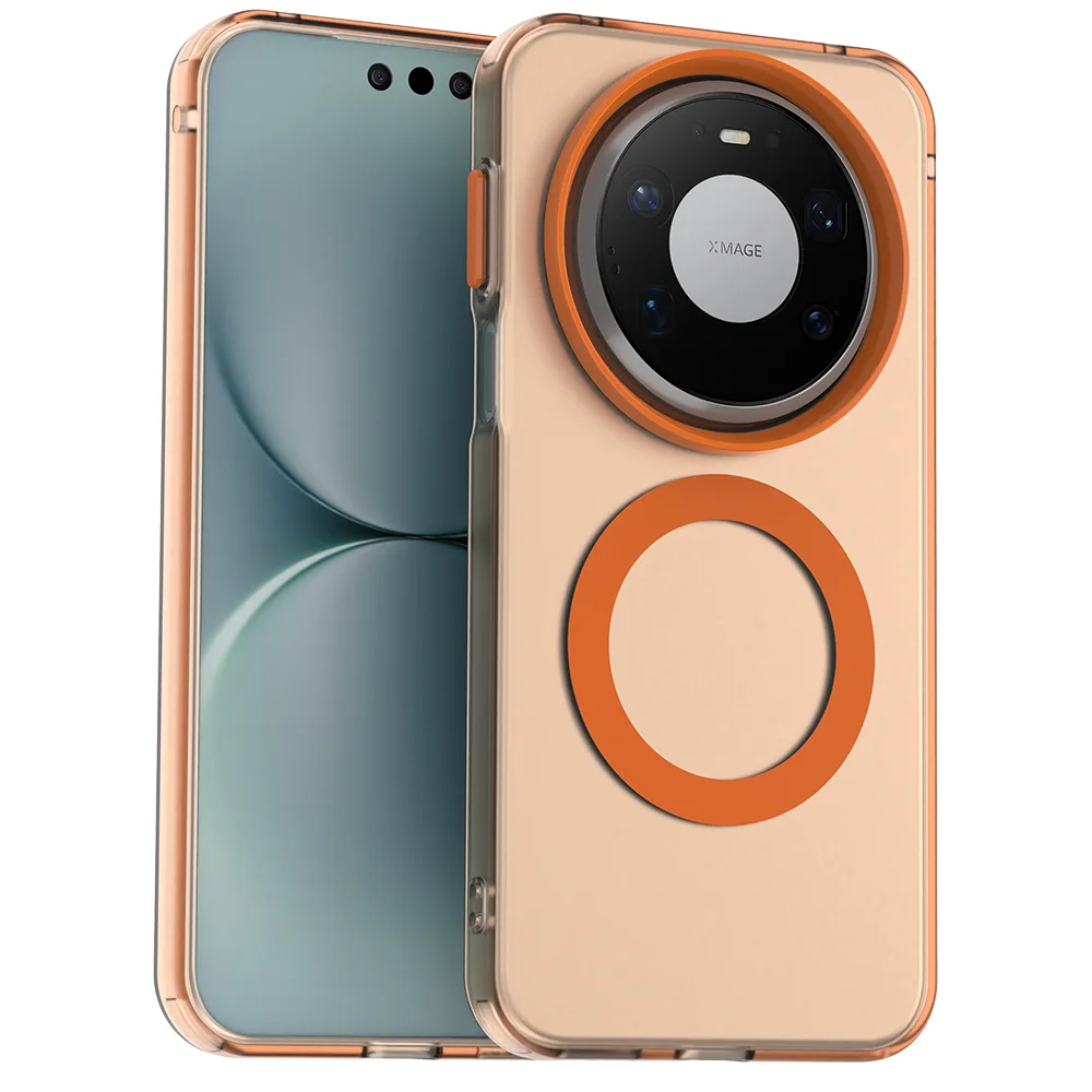 Luxury Armor Shockproof Magnetic Wireless Charging Case - Matte PC Cover
