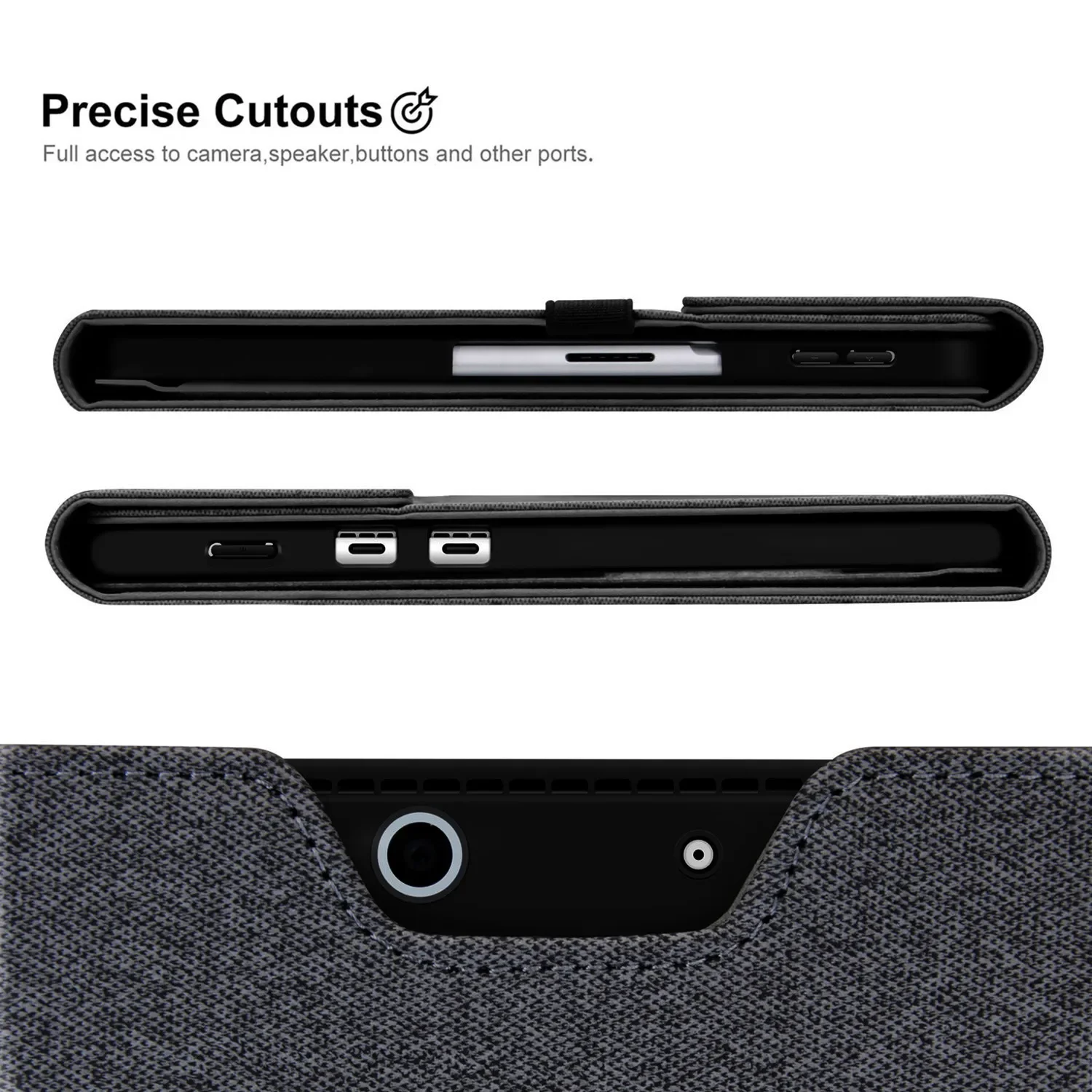 Microsoft Surface Pro X 13 Inch Case Stylus Holder Multi-Angle Stand Protective Folio Cover Models