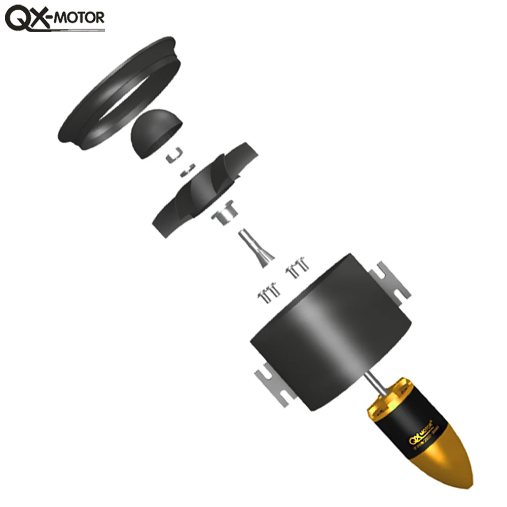 QX-MOTOR 70mm EDF 6-Blatt Impeller mit QF2822 3000KV Bürstenlosem Motor für RC Flugzeugmodell-Teile – Detail 5