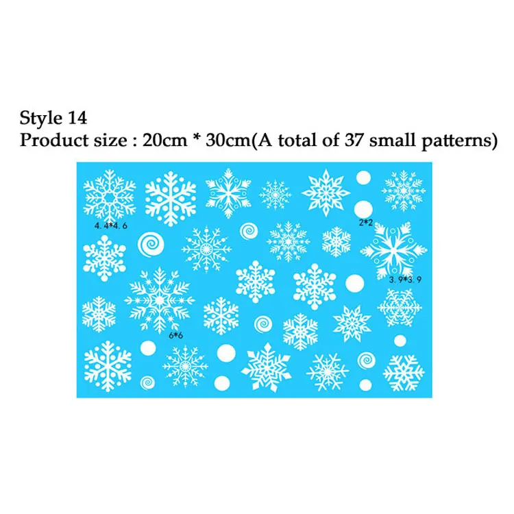 Snowflake Electrostatic Wall Stickers - Festive Window Decorations