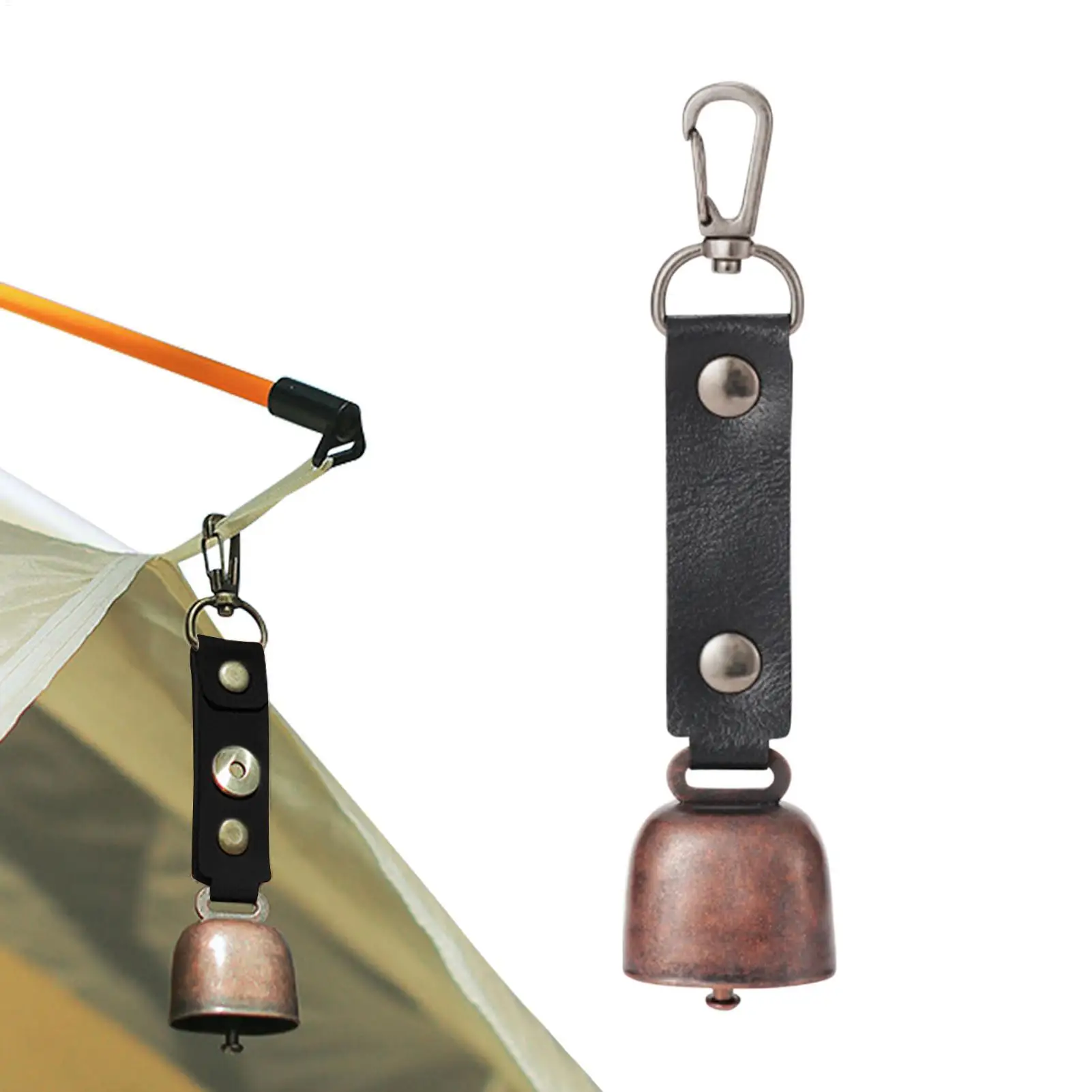 1pc Bear Bell Loud Hiking Bell For Hikers Anti-Lost Pet Bell Dog Bell With PU Leather Strap Noise Maker For Survival Hiking