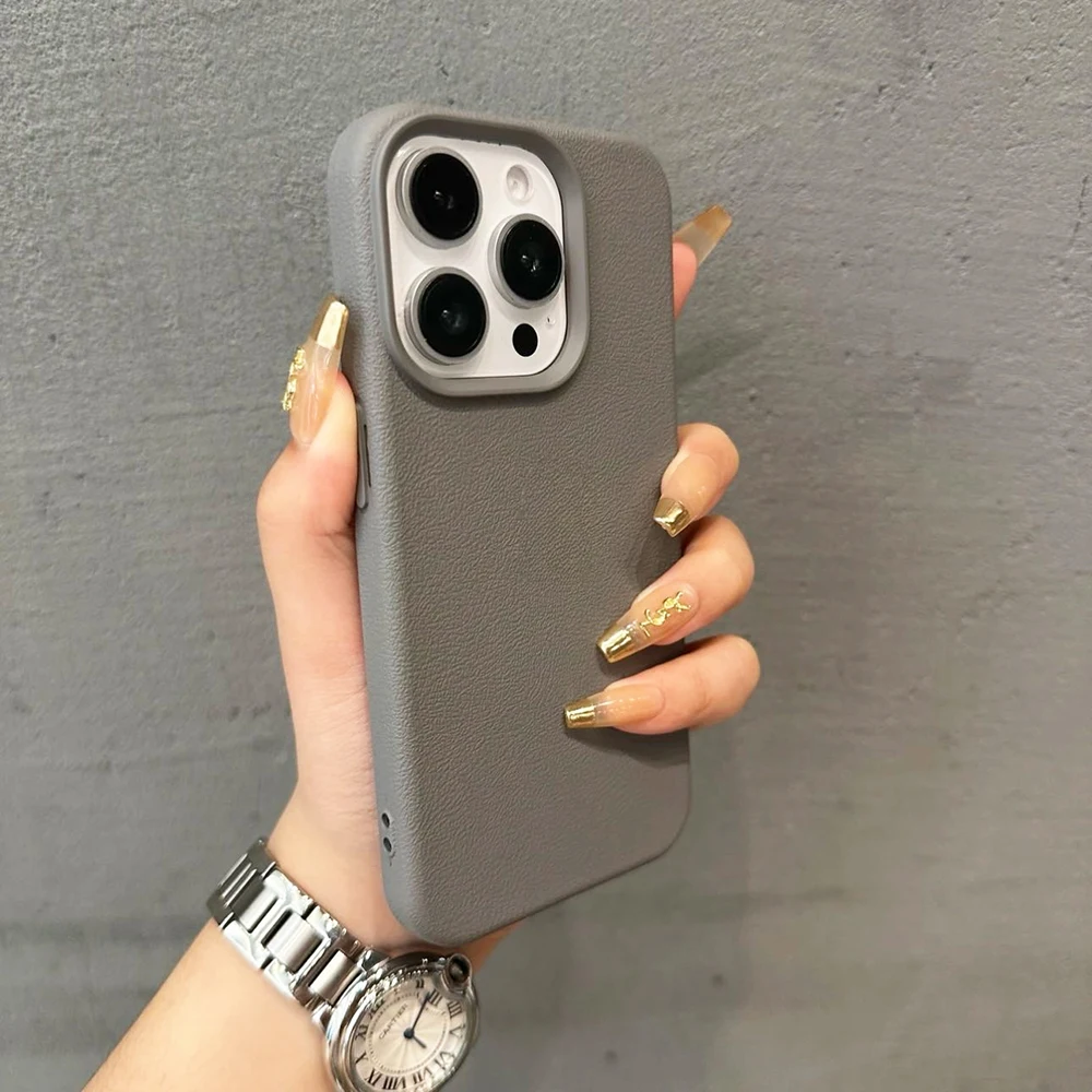 Elegant Leather Texture Silicone Soft Case - Candy Color Matte Ultra Thin Cover