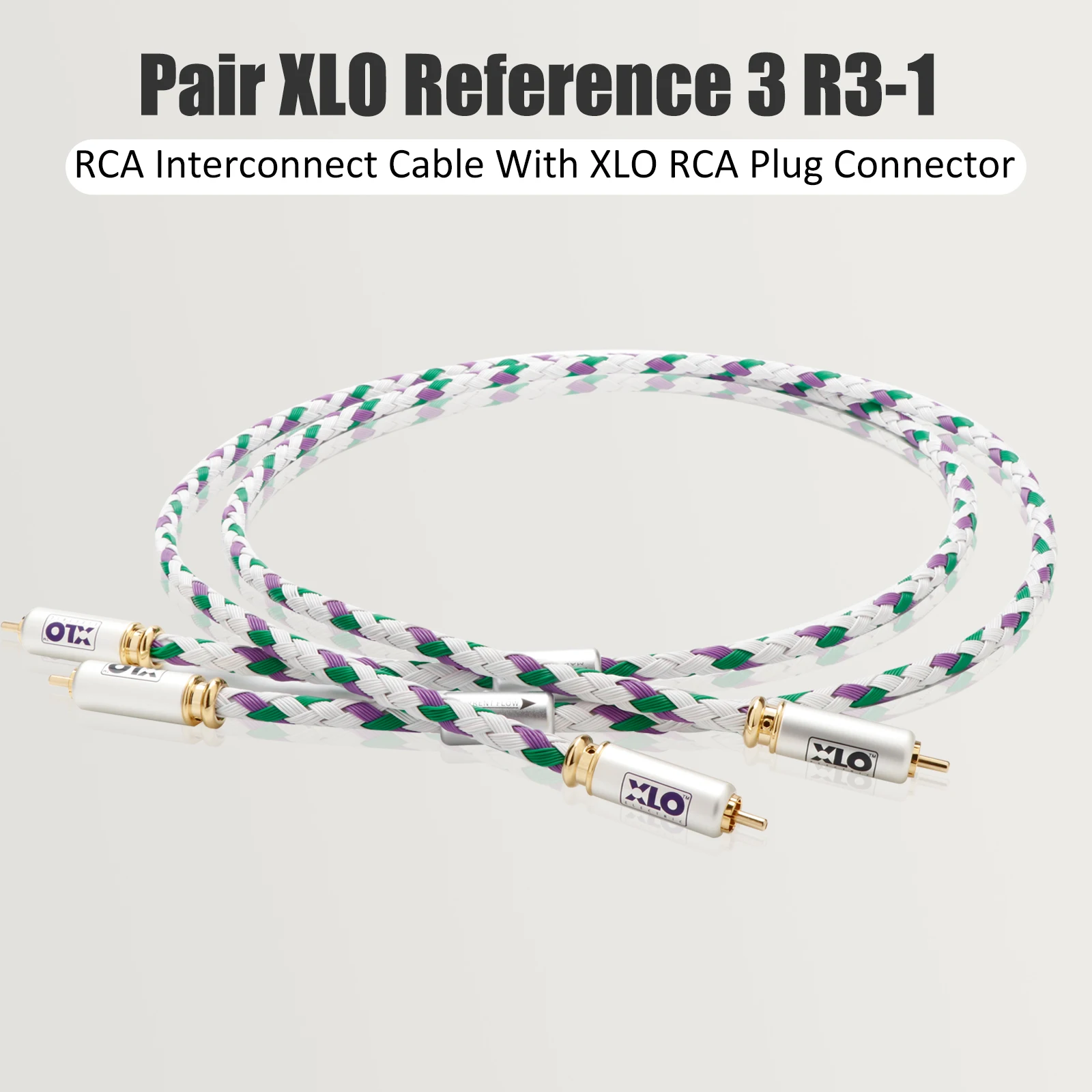 

Pair Hi-End XLO Reference 3 R3-1 RCA Interconnect Audio Cable with Gold Plated RCA Connectors for Tube Amp Hifi Accessories