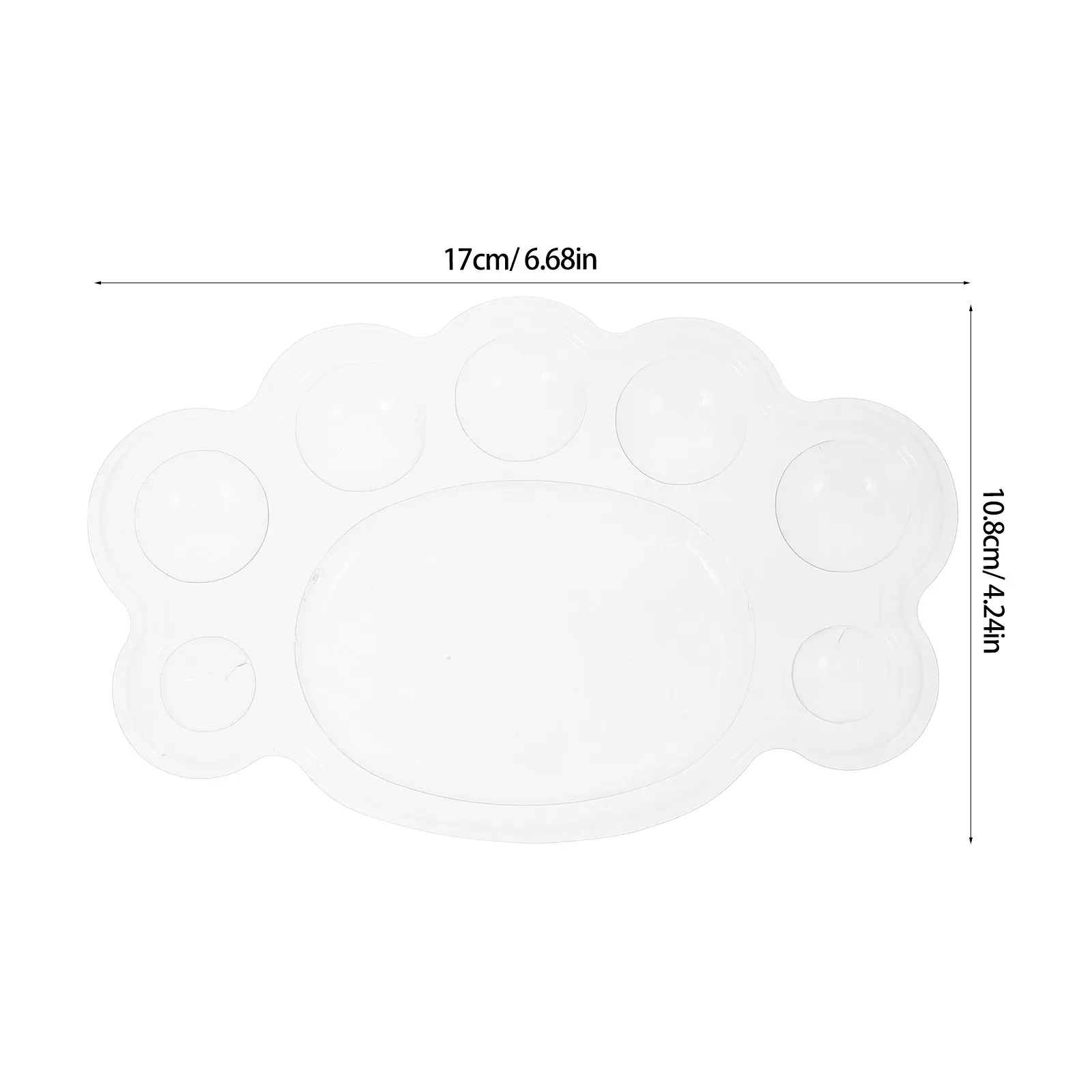 50pcs 일회용 페인트 팔레트 투명 PVC 페인트 트레이 풋프린트 컬러 믹싱 팔레트 어린이용 아크릴 수채화 유화 DIY