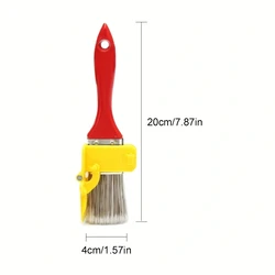 Durable Lightweight Edger Paint Brush with Wooden Handle (Red)