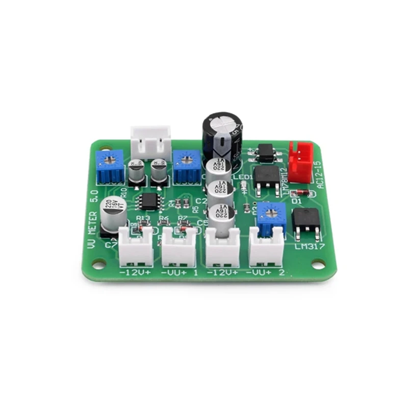 VU Level Audio Meter Stereo Amplifier Board+2Pcs VU Meter 9-12V DC Stereo Amplifier Board Level Indicator Durable Easy Install 4