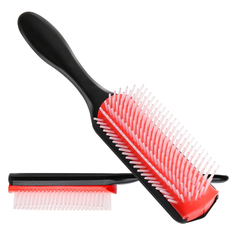 Denman Hair Brush Straight Curly Wet Hair 9rows Styling Comb Removable