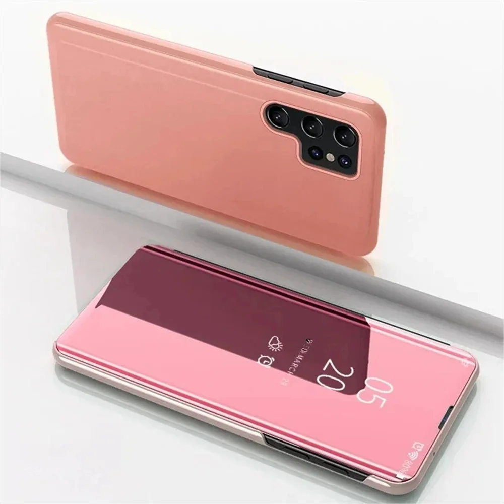 Premium Mirror Flip Stand Phone Case with Enhanced Protection