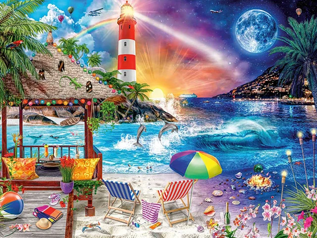 Huacan ptura diamante nuovo pesce mare ricamo mosaico animali punto croce pieno quadrato/rotondo decorazioni per la casa  15