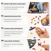 Unique Elephant Wooden Puzzle, Adult Stress Relief Toys, Irregular Animal Shapes, Holiday Birthday Gift 5