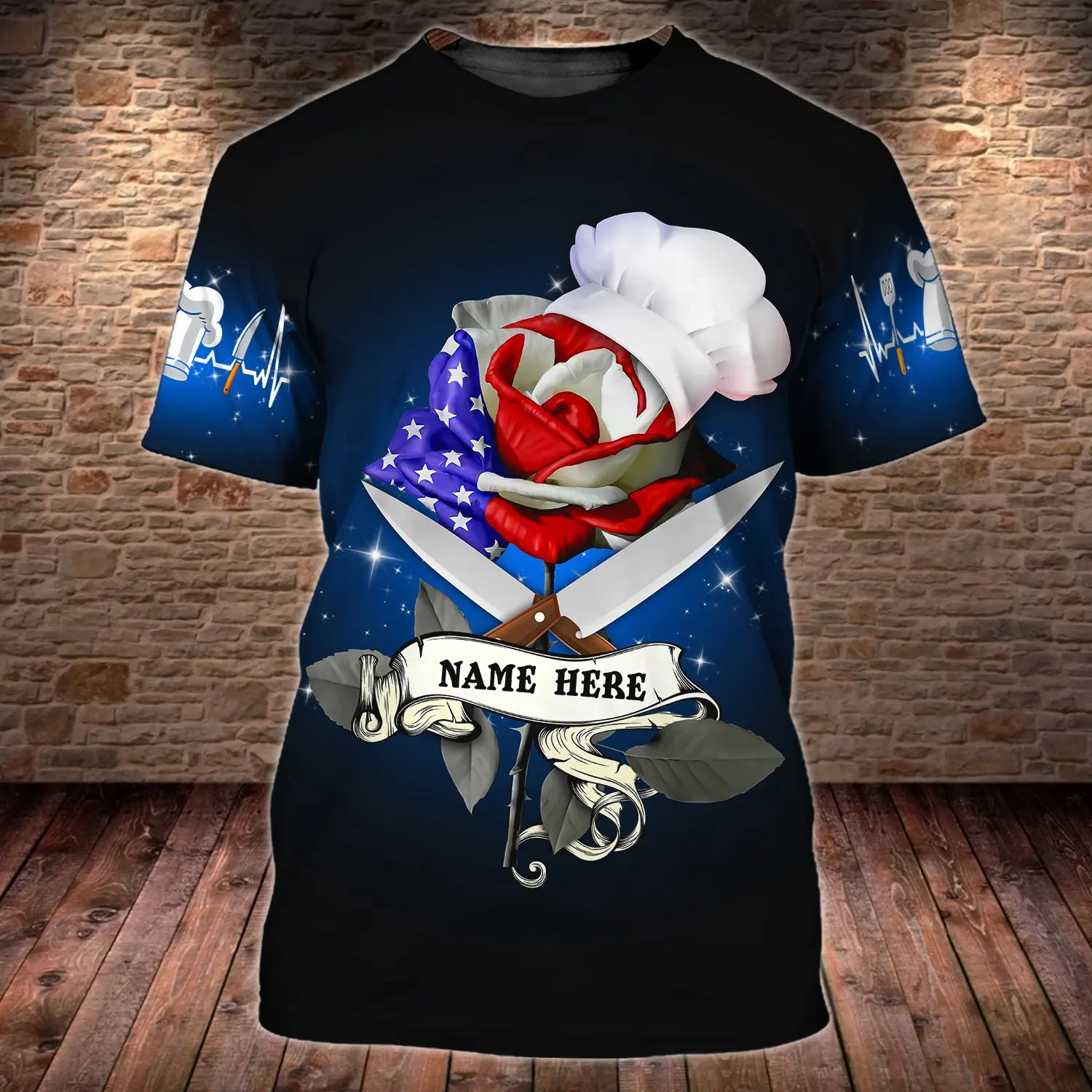 2025, heißer Verkauf, modisches T-Shirt, Kochgeschenke, personalisierter Name, 3D-gedruckt, Herren-Sommer-Kurzarm, Unisex, lässiges Sport-T-Shirt DW37 – Detail 12