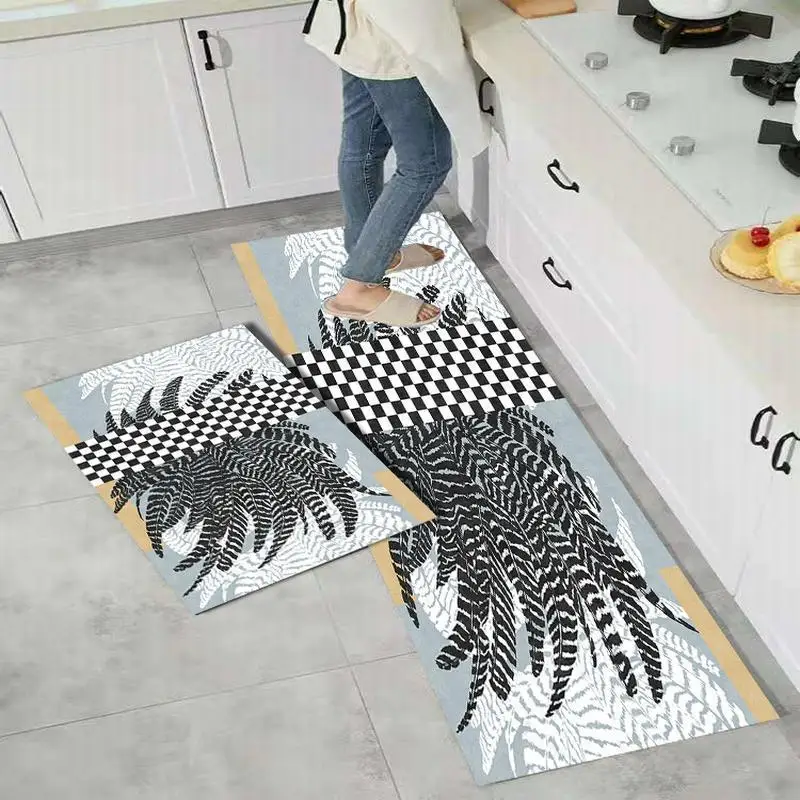 

1PC Kitchen Mat Bedroom Living Room Long Rug Entrance Doormat Home Hallway Balcony Absorbent Floor Mat Anti-Slip Washable Carpet