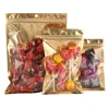 100pcs One Side Transparent Gold Aluminum Foil Zip Lock Bags - Food Grade Zipper Reusable Plastic Pouches Christmas Gift Package 5