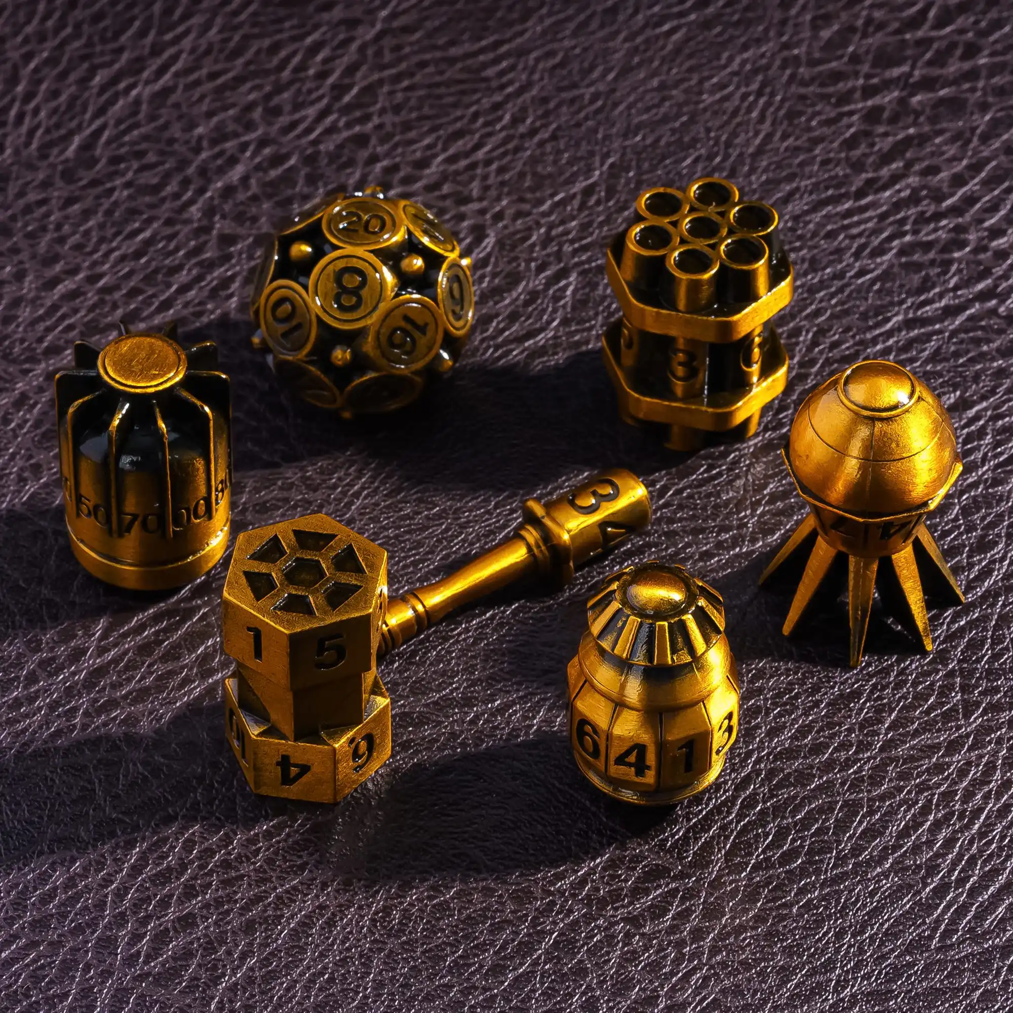 Game Dice Cusdie Bomb Metal DND Dices D4-D20 Polyhedral for Role Playing Games