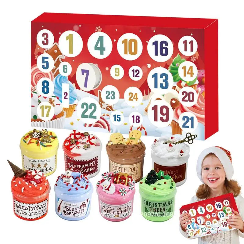 Slime Advent Calendar Christmas Countdown For Kids Toys 24 Day Toy Countdown Calendar Christmas For Kids Toys Funny