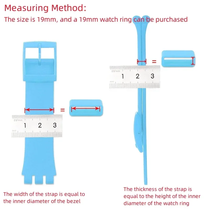 Rubber Silicone Watch Band Keeper Loops - Set of 4 Strap Security Holders