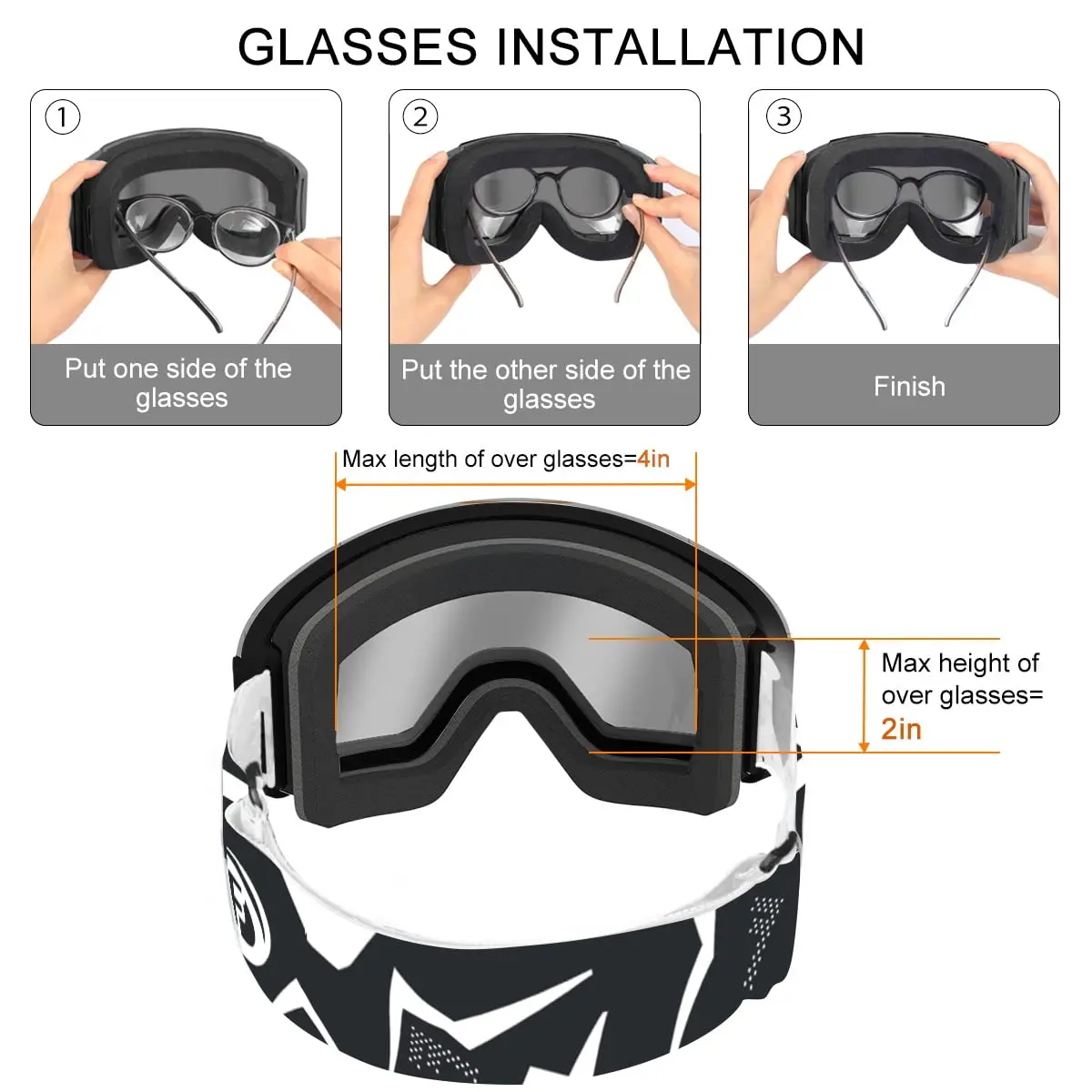 Children Ski Goggles Double Layers UV400 Anti-fog OTG - Wear Glasses Skiing Mask Snowboard Kid Snow Goggles Wearable Helmet 3