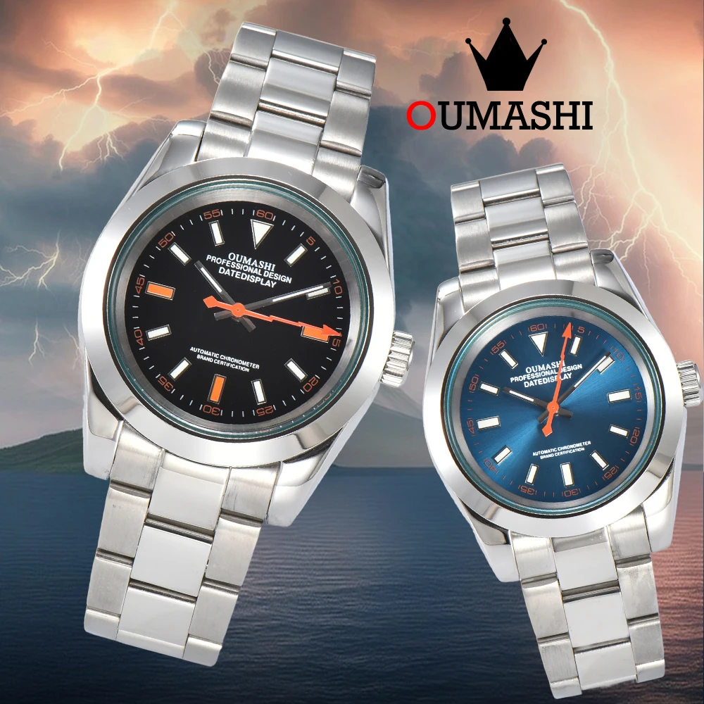 

39mm watch NH35 watch automatic mechanical sapphire glass luxury watch stainless steel case lightning men's watch
