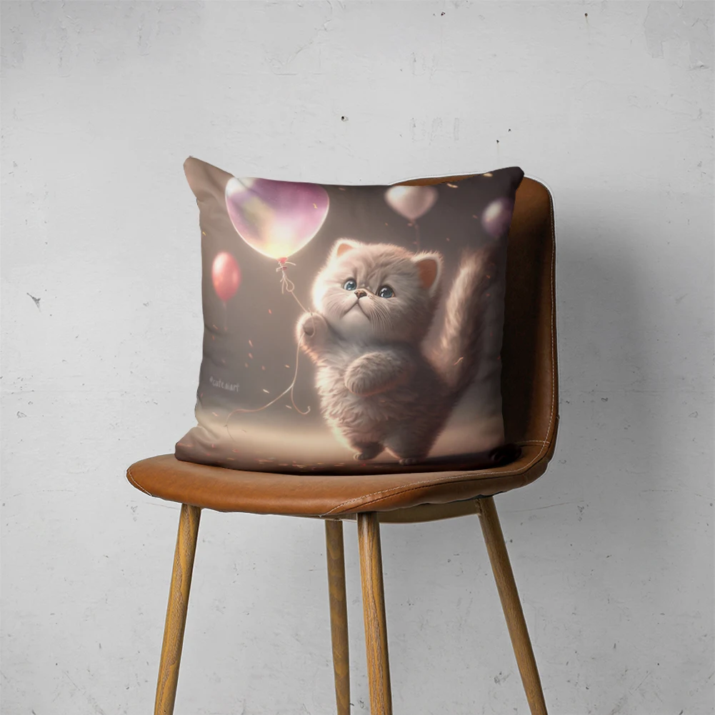 

CUTE AI PILLOW 046 Customizable Bedroom Bed Sofa Hotel Car Lumbar Pillow Fashion Decorative Cover