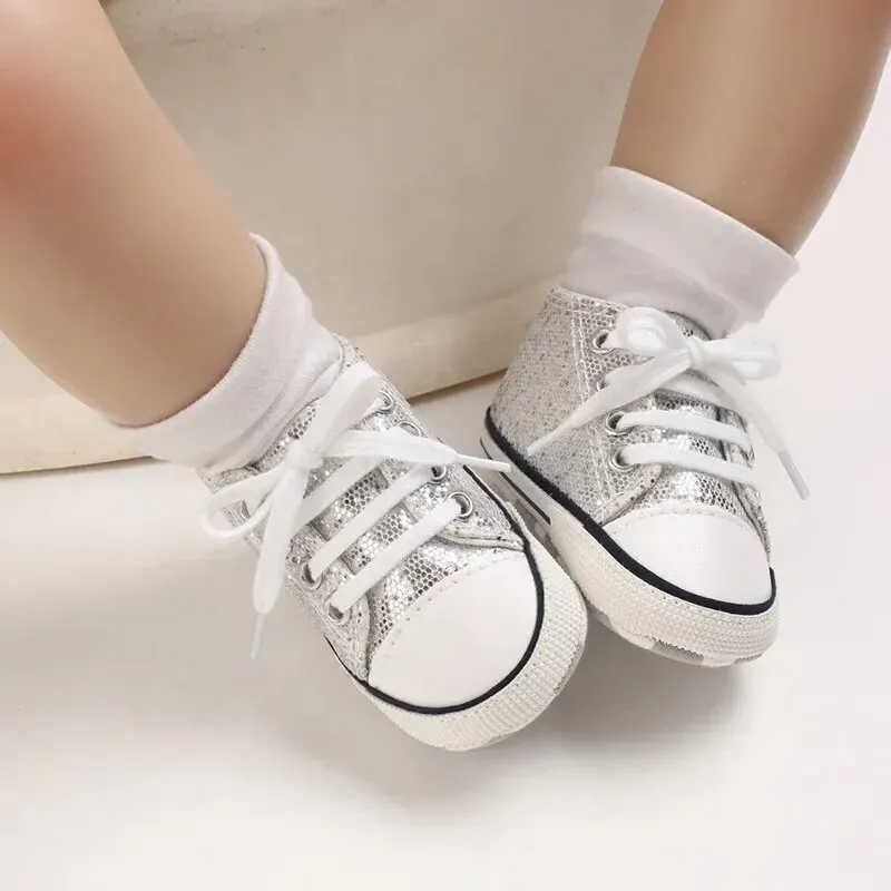 Canvas Sneakers 1pc Baby Boys Girls Sports Shoes Infant First Walkers Toddler Soft Sole Anti-slip
