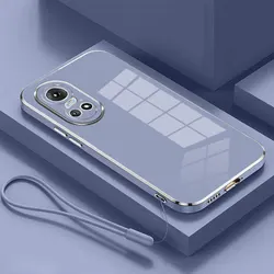 Luxury Square Plating Shockproof Silicone Back Cover for OPPO Reno 10 (Gs6D grey)