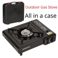Outdoor Cassette Gas Stove Dual Purpose Portable Gas Barbecue Furnace Picnic Stove Camping Gas cooking utensils 1