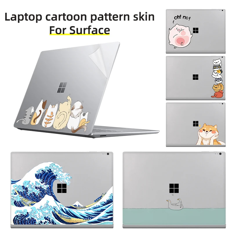 

Full Protective Laptop Skins for Surface Laptop 5/3/4 13.5 15 cartoon pattern Vinyl Sticker for Surface Book 2 13.5 15 inch