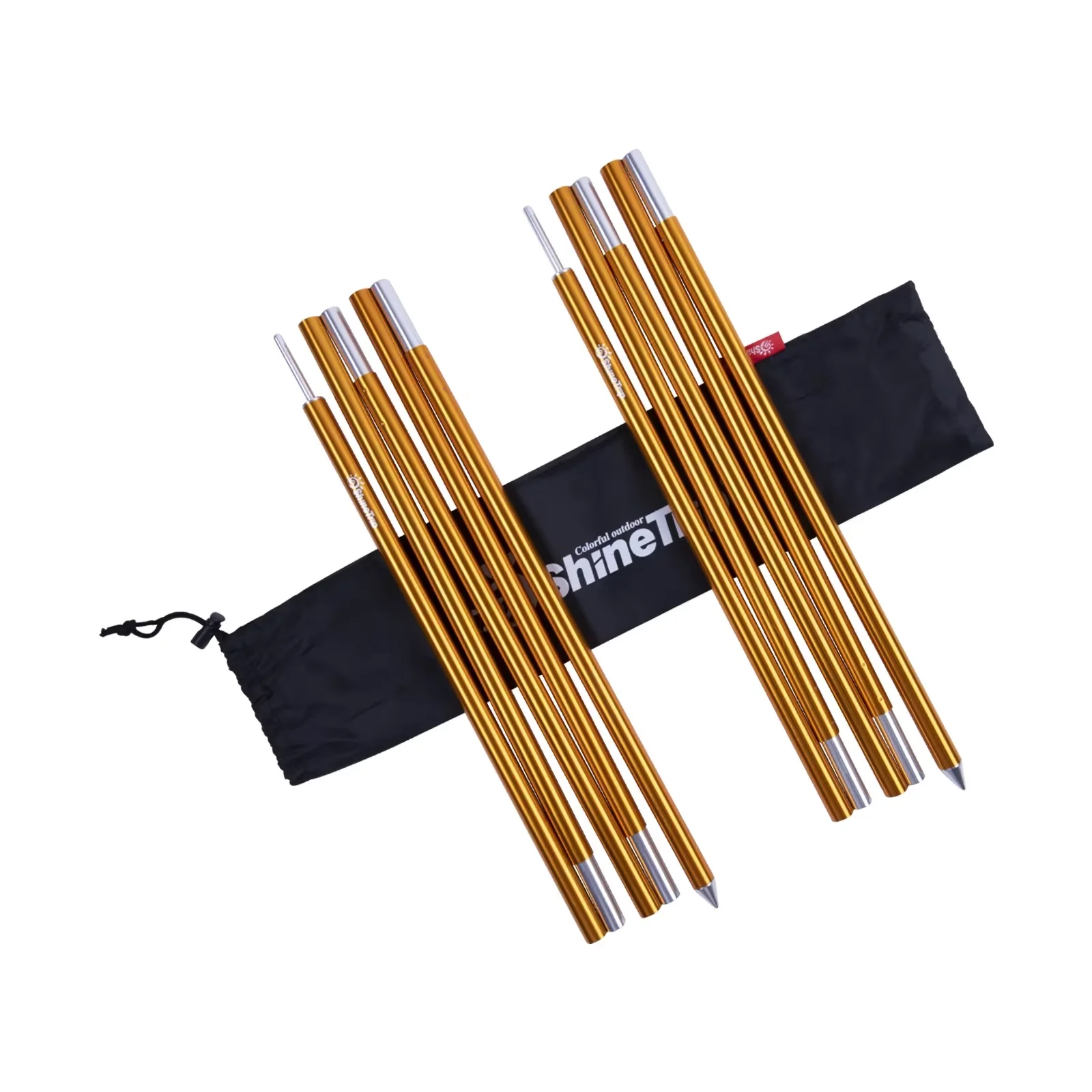 Goture 1pair Outdoor Tent Pole High-Strength Aluminum Alloy 180cm Adjustable Tent Pole Bars Support Rod Outdoor Tools Connection tent poles