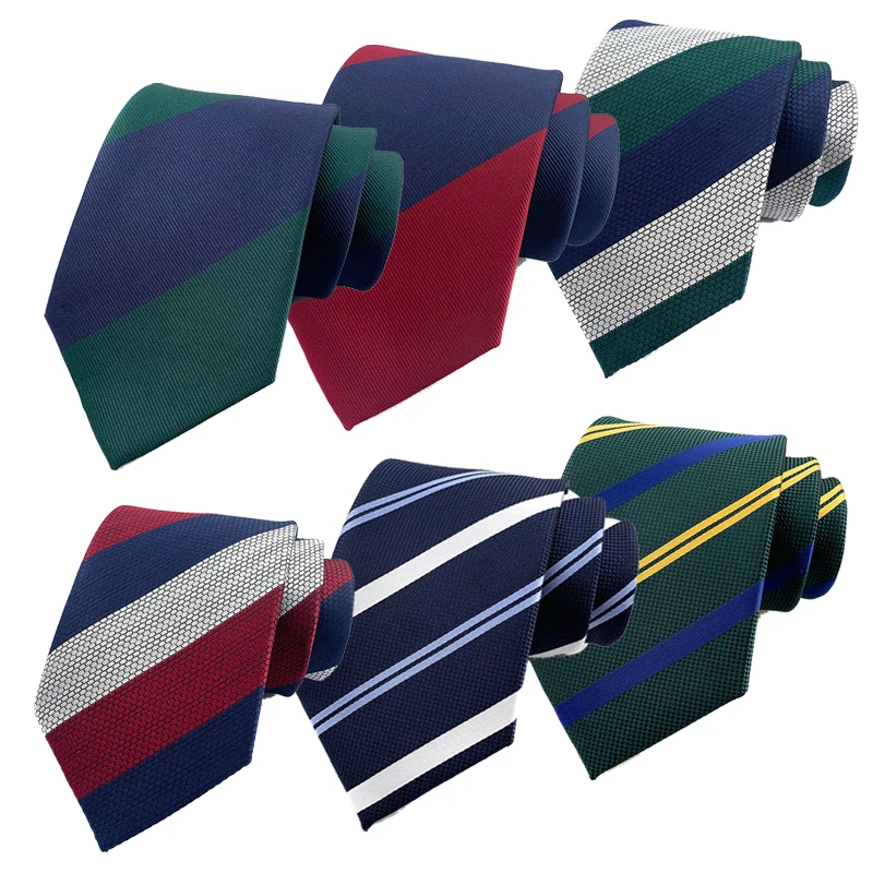 

Vintage 8CM Ties For Men 100% Silk Striped Gravatas Luxe Pour Corbatas Para Hombre Mariage Accessories Mayoreo Para Negocio