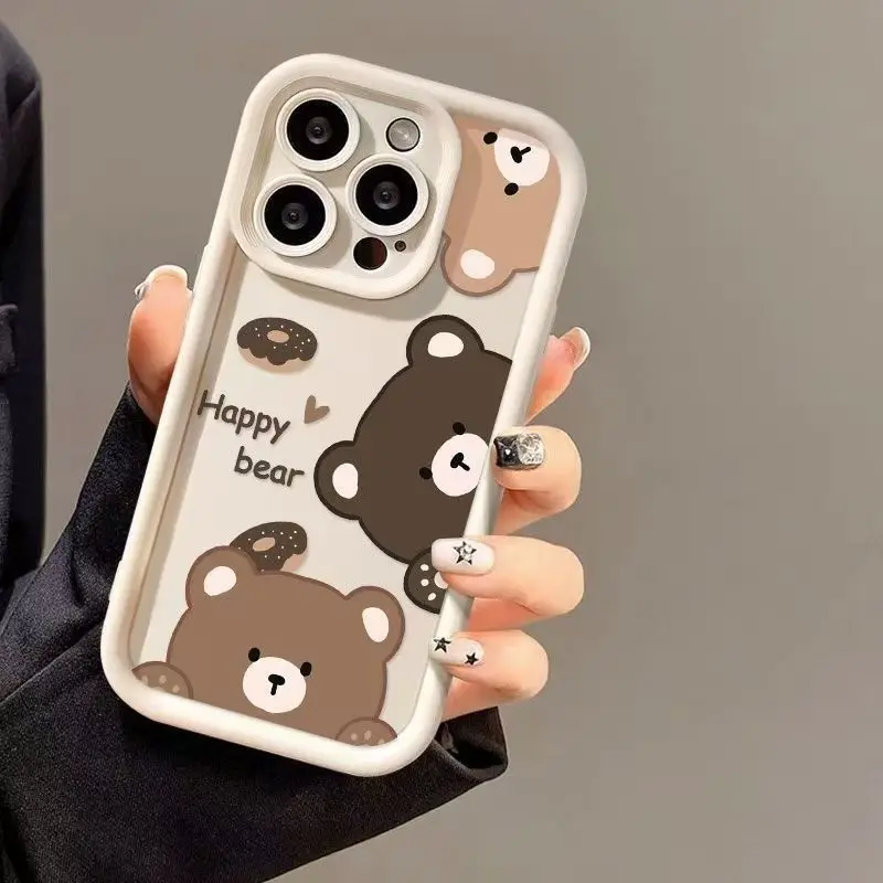 Cartoon Happy Bear Soft TPU Phone Case