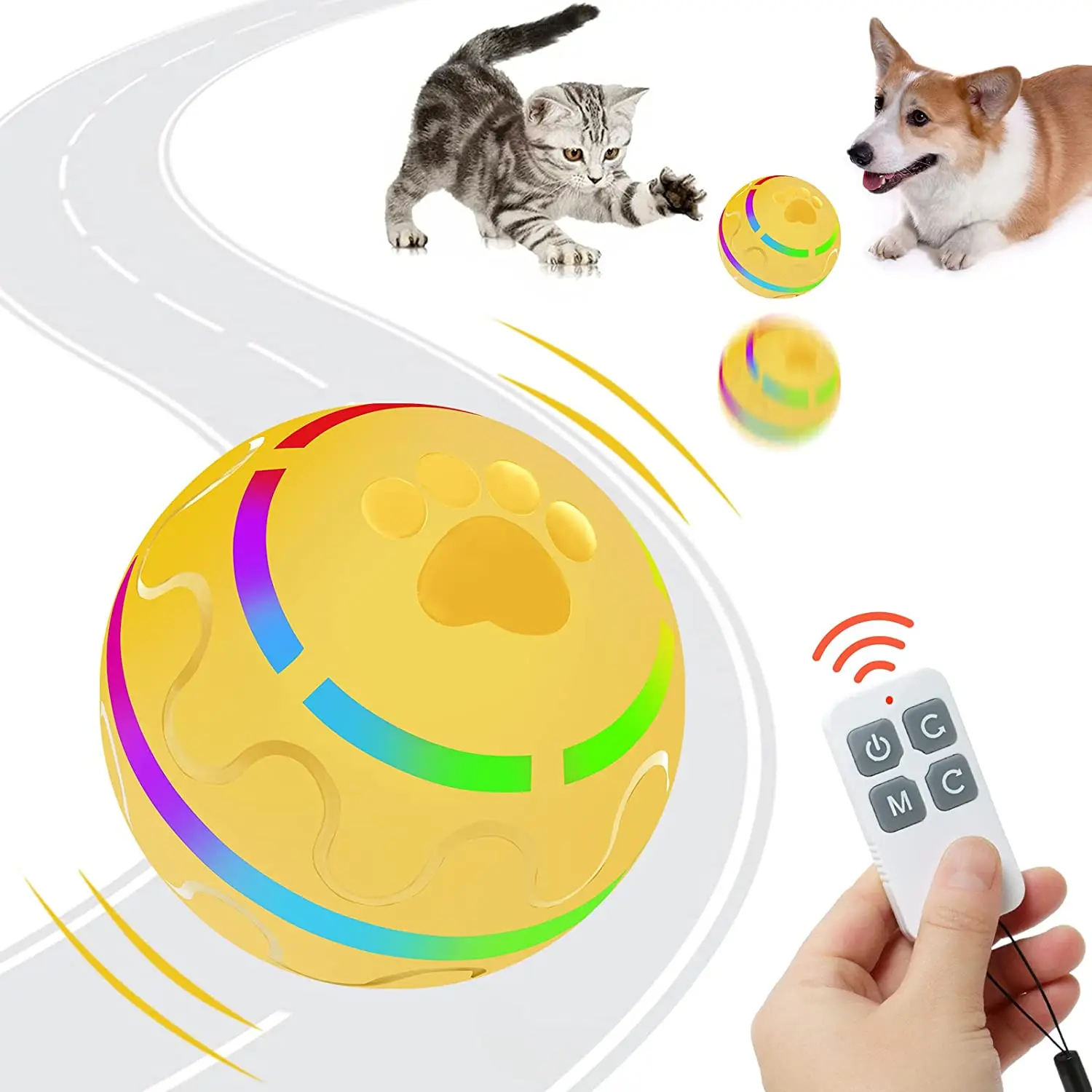 Smart Dog Toys Automatic Rolling Ball Electric Dog Toys Interactive For Dogs  Training Self-moving Puppy Toys Pet Accessories