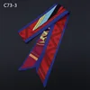 Silk Scarf New 2023 Geometric Pattern Small Scarf Versatile Polka Dot Decorative Scarf Thin Narrow Oblique Angle Binding Ribbon 3