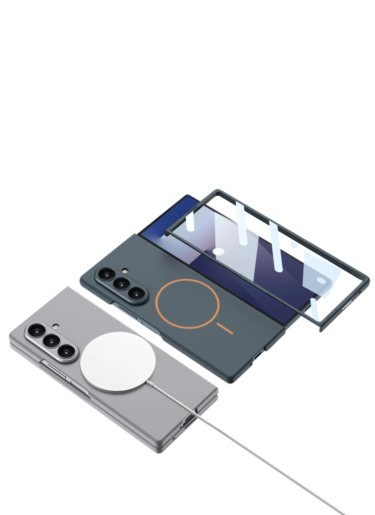 Ultra-thin Magnetic Charge Case For Samsung Galaxy Z Fold 7 Screen Glass Protect