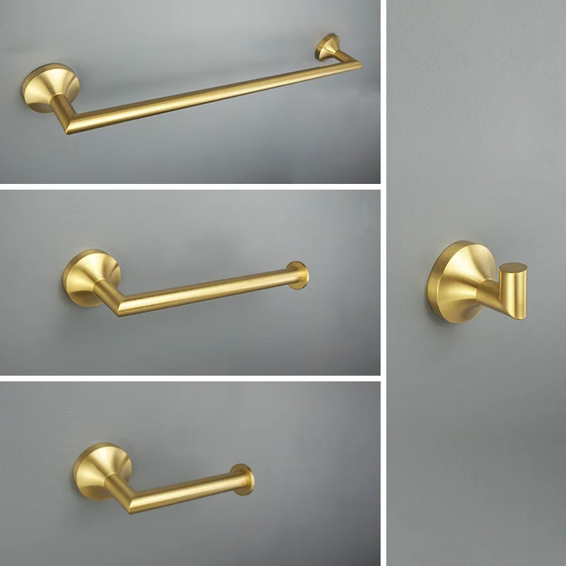 Black Gold Bathroom Accessories Set Brushed Gold Bathroom Hardware