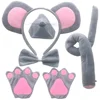 Cartoon Mouse Headband Bunny Decor Animal Outfit Rat Costumes Ears for Kids Headbands Girl 1