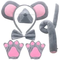 Cartoon Mouse Headband Bunny Decor Animal Outfit Rat Costumes Ears for Kids Headbands Girl 1