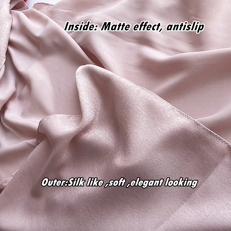 Scarves for Muslim Women Velvet Winter Scarf Medina Silk-like Hijab Two Different Sides Scarfs Luxury Brand Designer Bufandas 4