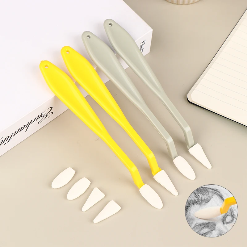 18pcs/set Art Sketch Wipe Knife Washable Brush Sponge Highlight Artist Drawing Correction Detail Eraser Pen Sketch Clean Tool adjustable electric pencil eraser kit battery operated highlights erasing effects for sketch drawing highlight eraser pen