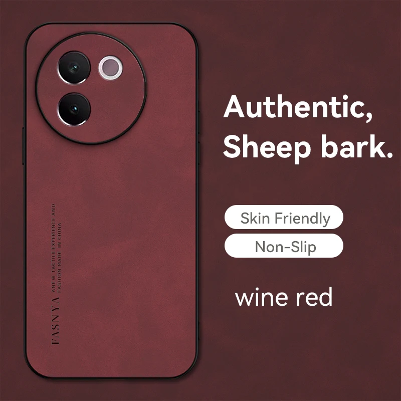 Luxurious Frosted Leather Phone Case with Silicone Protection and Heat Dissipation