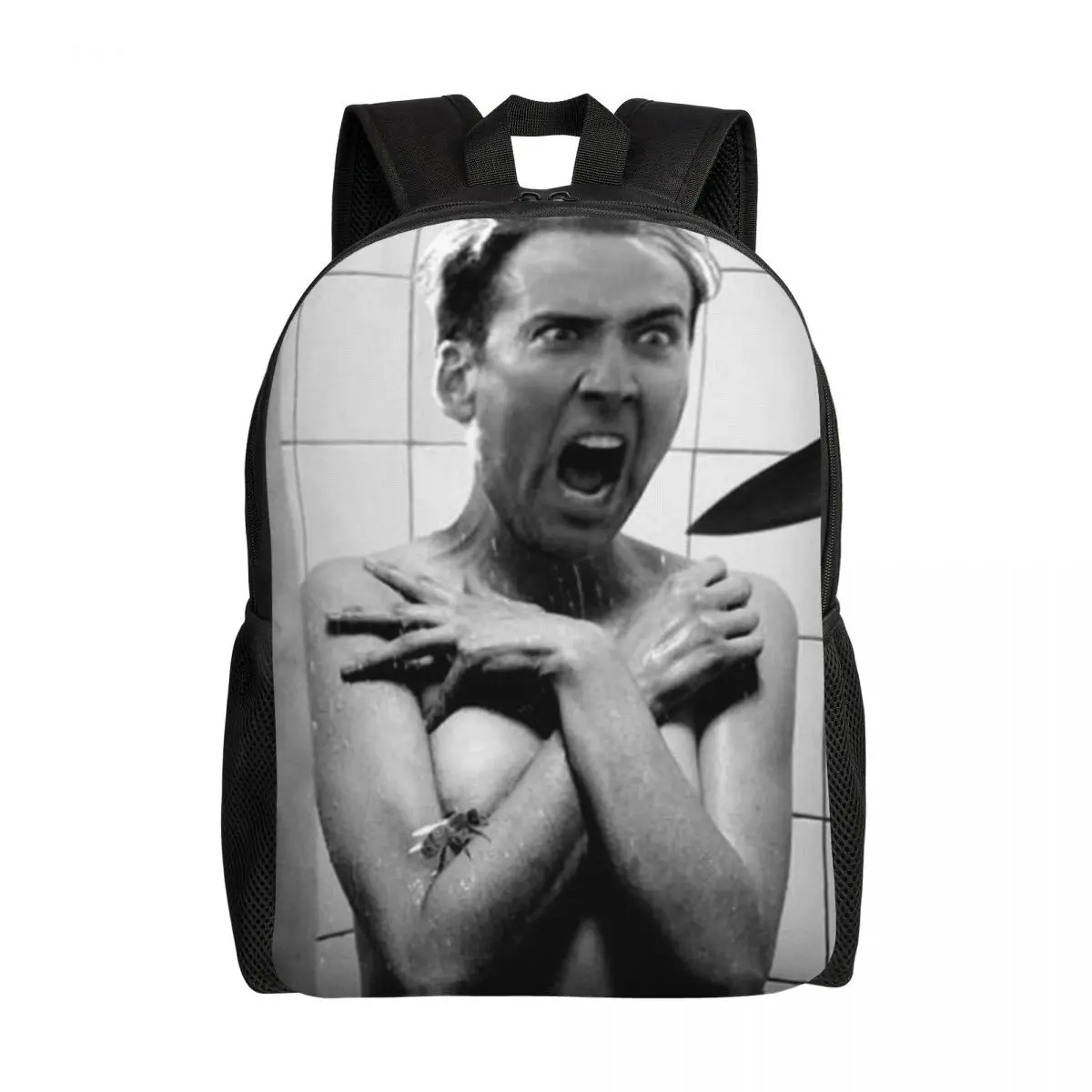 

3D Printing Saint Nicolas Cage Backpacks Funny Meme School College Travel Bags Women Men Bookbag Fits Large Capacity Backpack